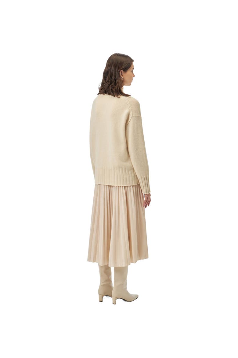 Relaxed-Fit Cashmere Turtleneck, Alternate, color, off white