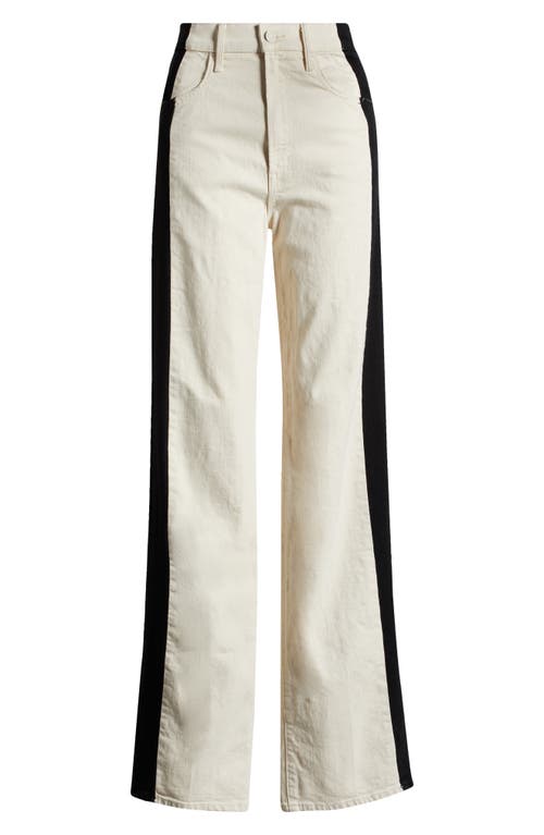 Mother The Tuxedo Maven Heel High Waist Wide Leg Jeans In White