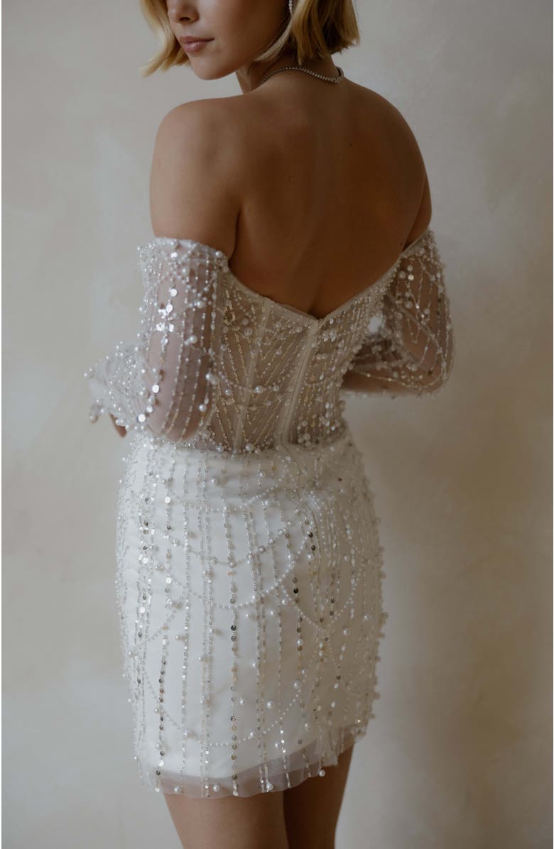 Untamed Petals Amalfi Mini Dress, Alternate, color, Ivory