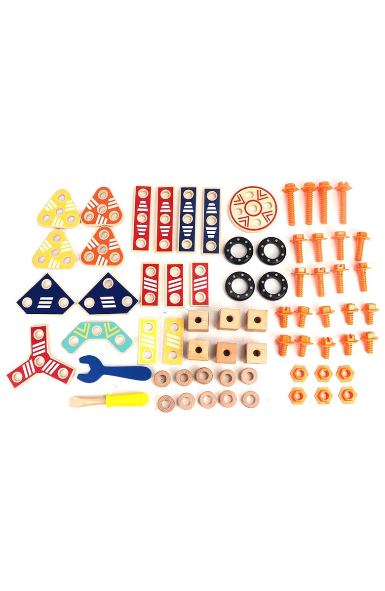 Leo & Friends Builder Set, 72-Piece Toddler Play Kit for Boys and Girls, Alternate, color, Orange