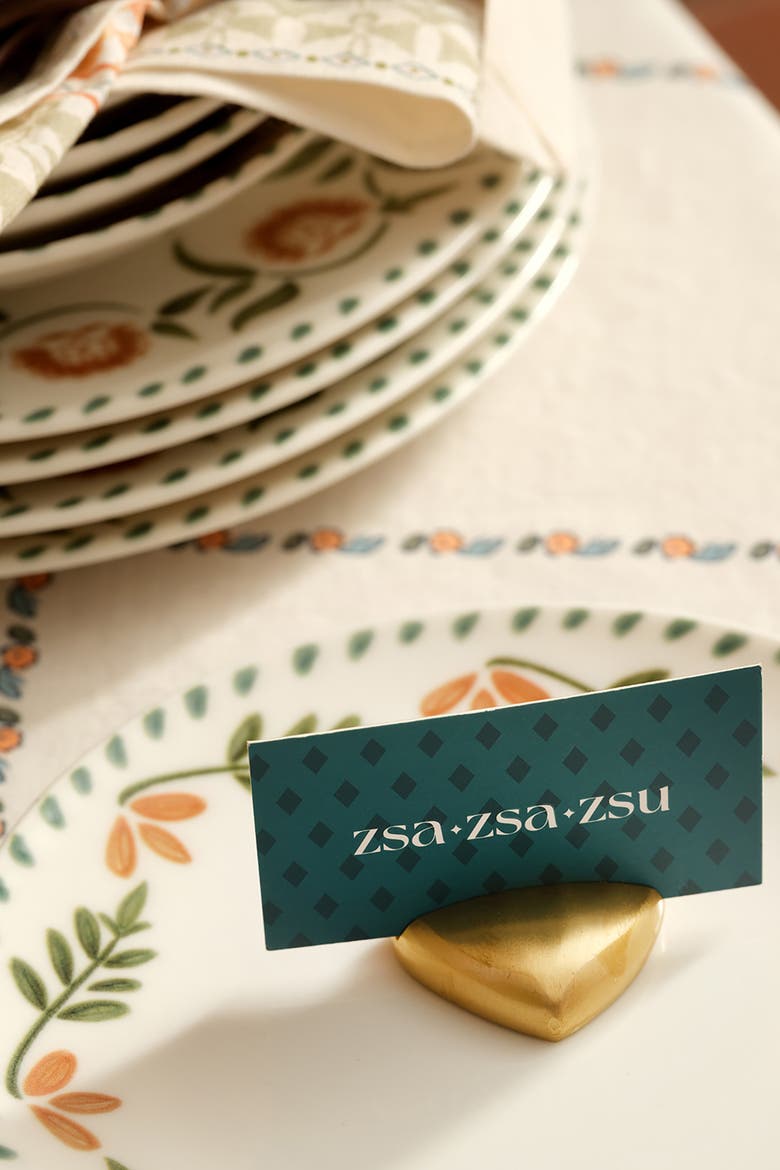 Lotus Brass Card Holder Set Of 2, Alternate, color, Gold