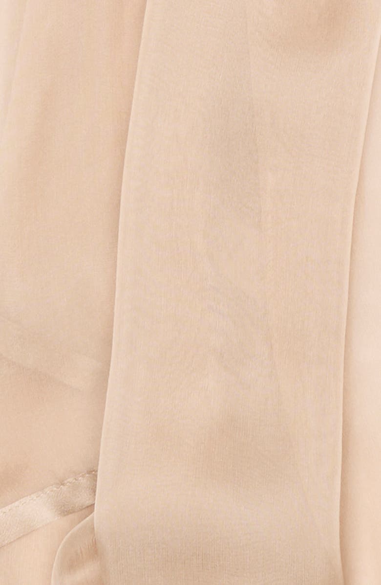 Nordstrom Satin Border Silk Chiffon Scarf, Alternate, color, Champagne