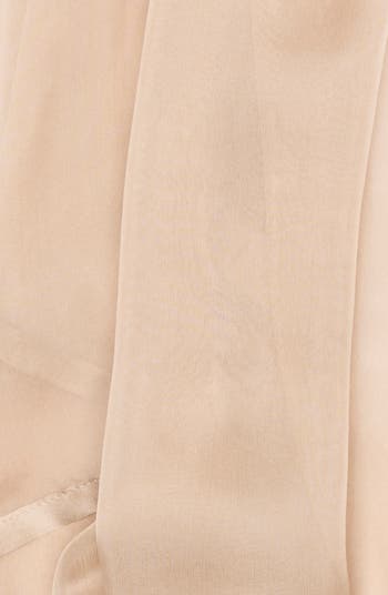 Satin Border Silk Chiffon Scarf