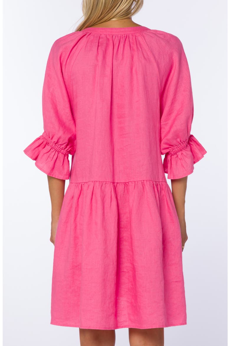 Carine Drop Waist Linen Dress, Alternate, color, FRUIT PUNCH