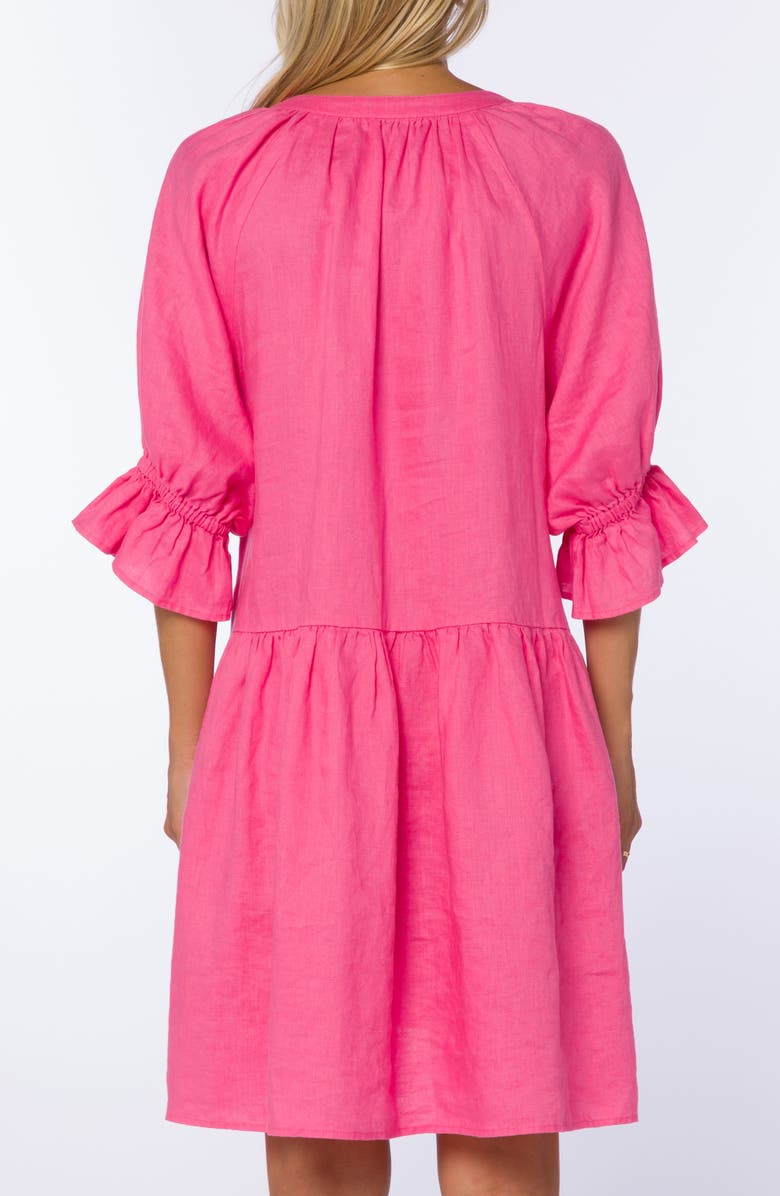 VELVET HEART Carine Drop Waist Linen Dress, Alternate, color, Fruit Punch