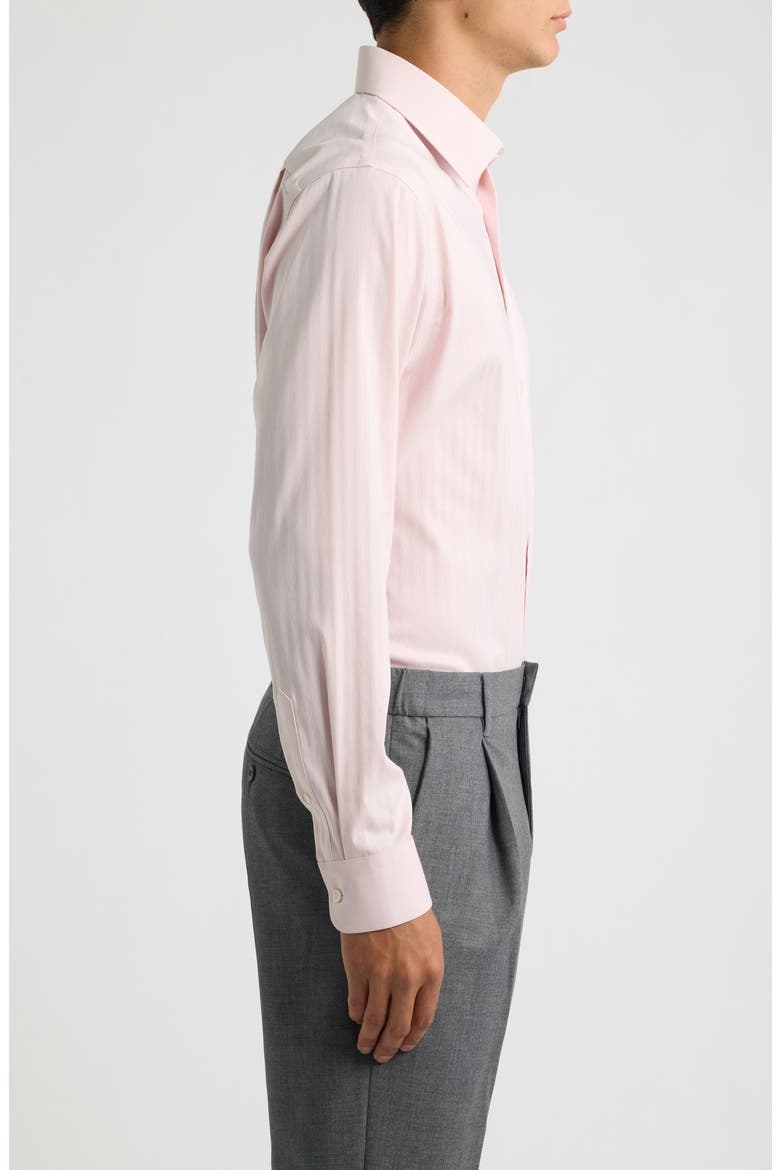 Trim Fit Performance Herringbone Shirt, Alternate, color, PINK SPIGATO HERRINGBONE
