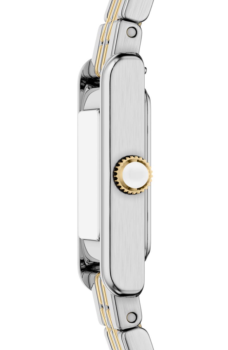 Emporio Armani Small Mother-of-Pearl Tank Bracelet Watch, 19mm x 26mm, Alternate, color,