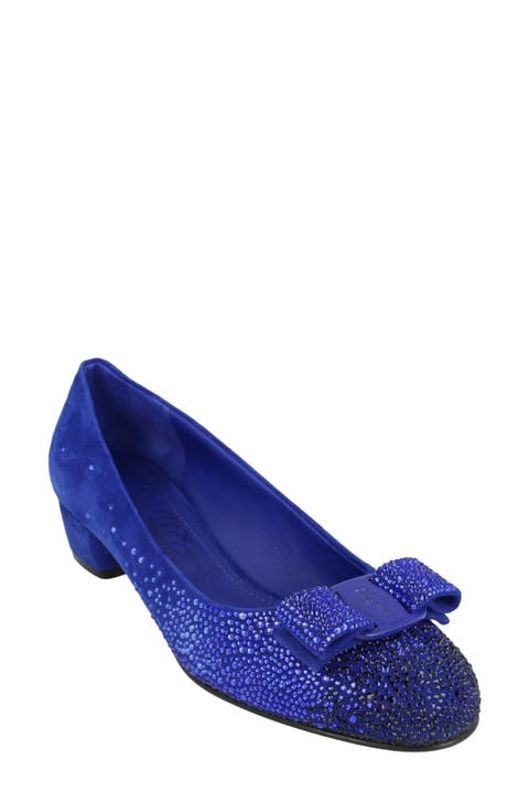 Vara Crystal Embellished Leather Pump