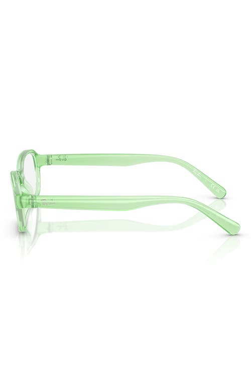 Ray Ban Ray-ban Kids' 46mm Small Pillow Optical Glasses In Transparent Green