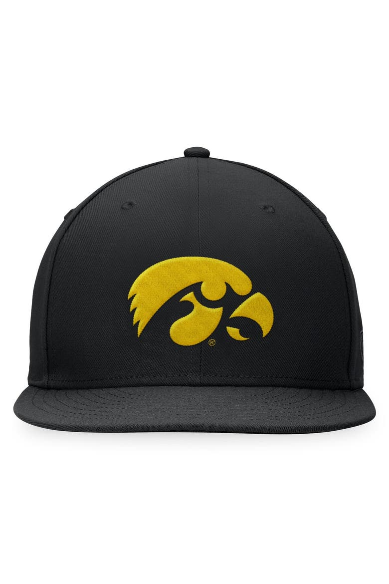 Men's Top of the World Black Iowa Hawkeyes Fitted Hat, Alternate, color, Black