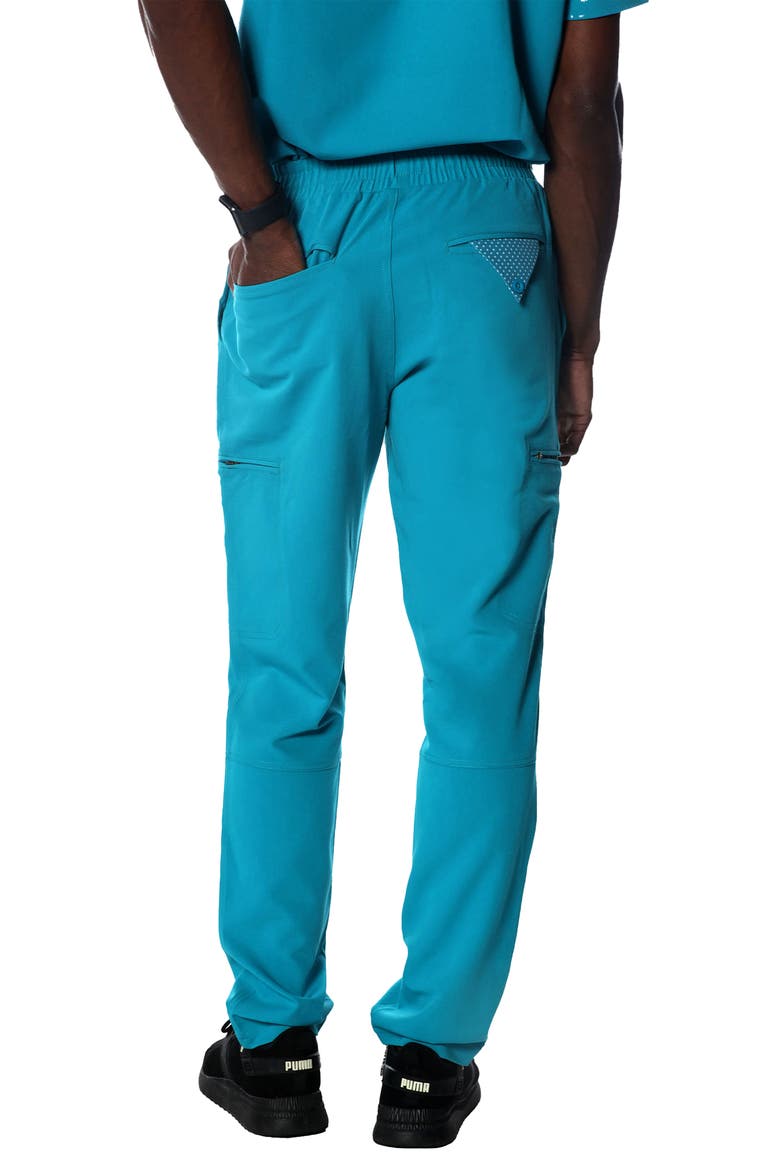Hampton Open Bottom Scrub Pants, Alternate, color, Teal