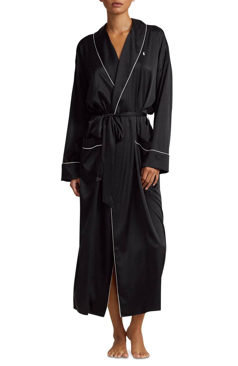 Polo Ralph Lauren Stretch Silk Robe, Main, color,
