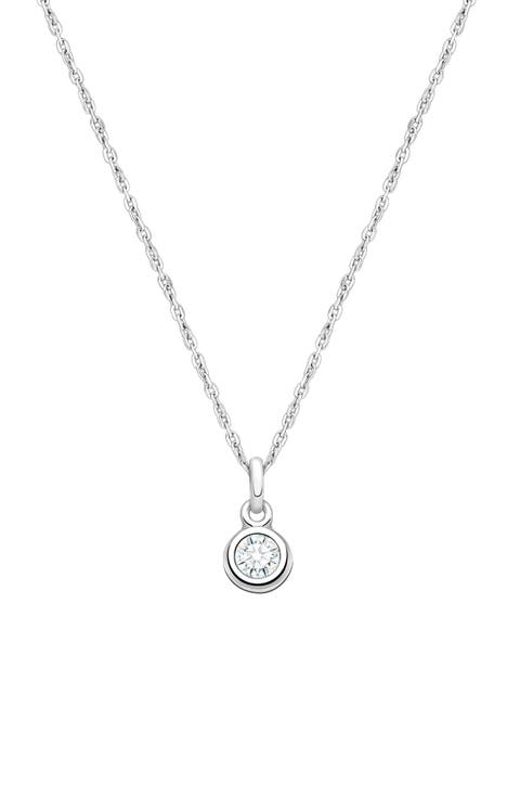 Sterling Silver tB® Birthstone 12-14" Necklace