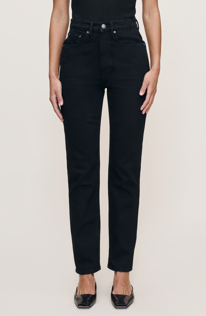 DL1961 Kristy SculptSystem High Rise Cigarette Jeans, Main, color, Black