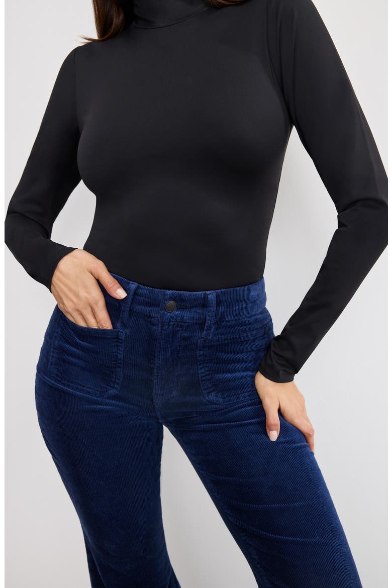 Good Legs Patch Pocket Flare Corduroy Pants, Alternate, color, MIDNIGHT002