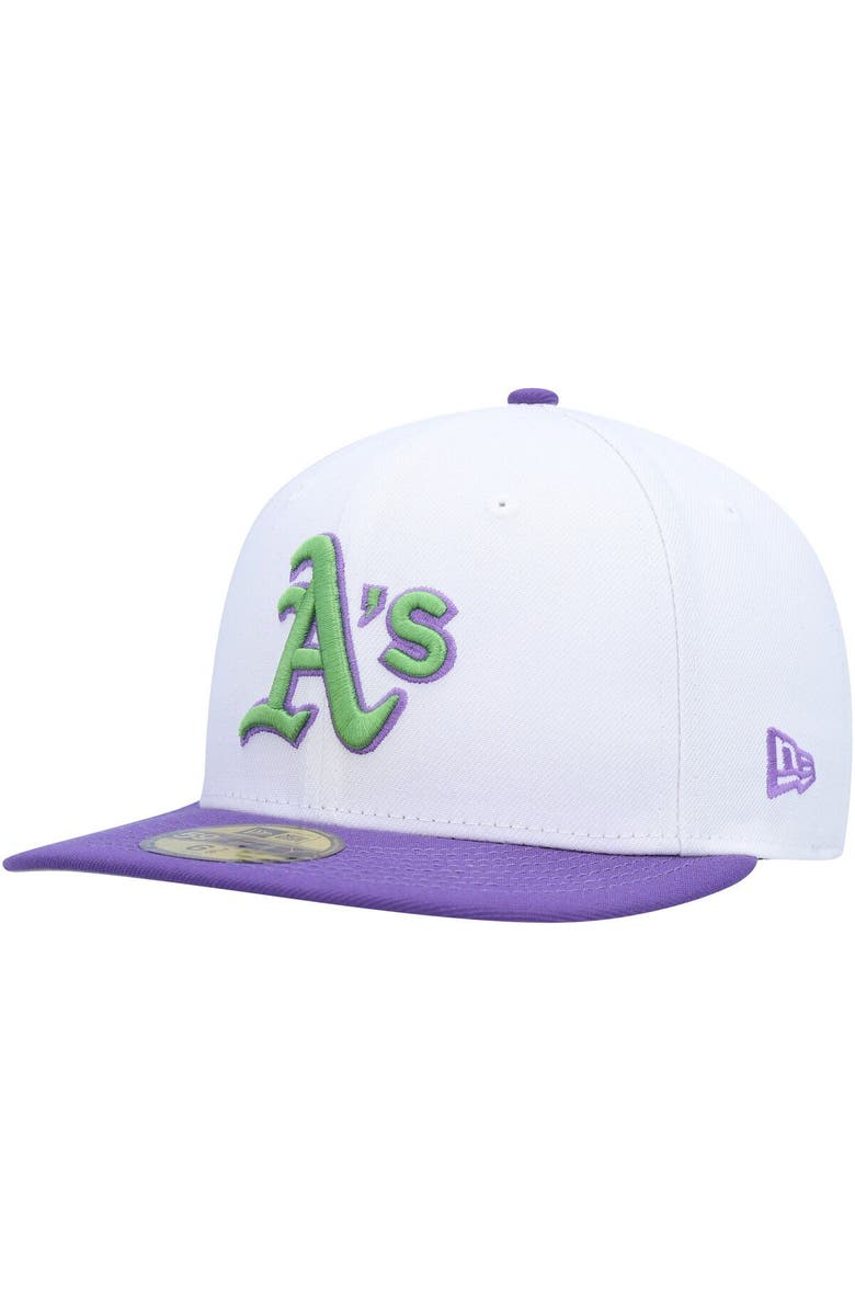 New Era Men's New Era White Oakland Athletics 1989 World Series Side Patch 59FIFTY Fitted Hat, Alternate, color, White