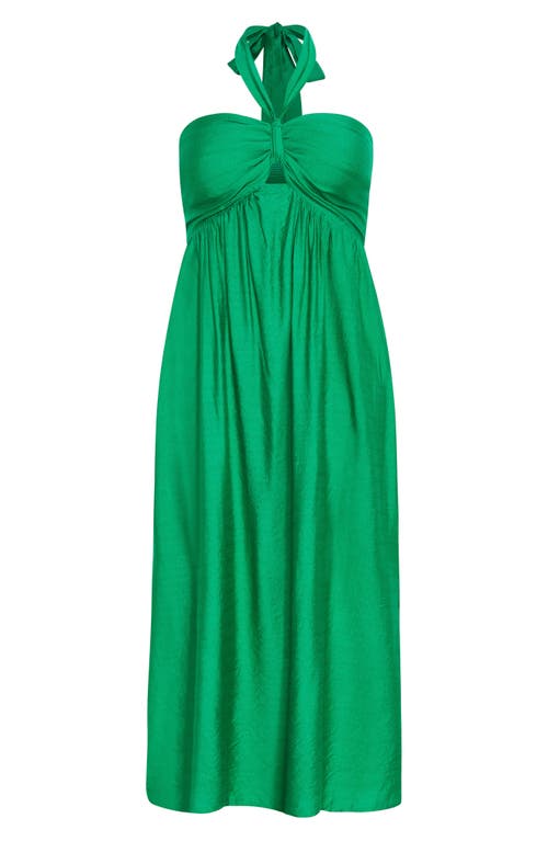 City Chic Petra Serene Maxi Dress In Green