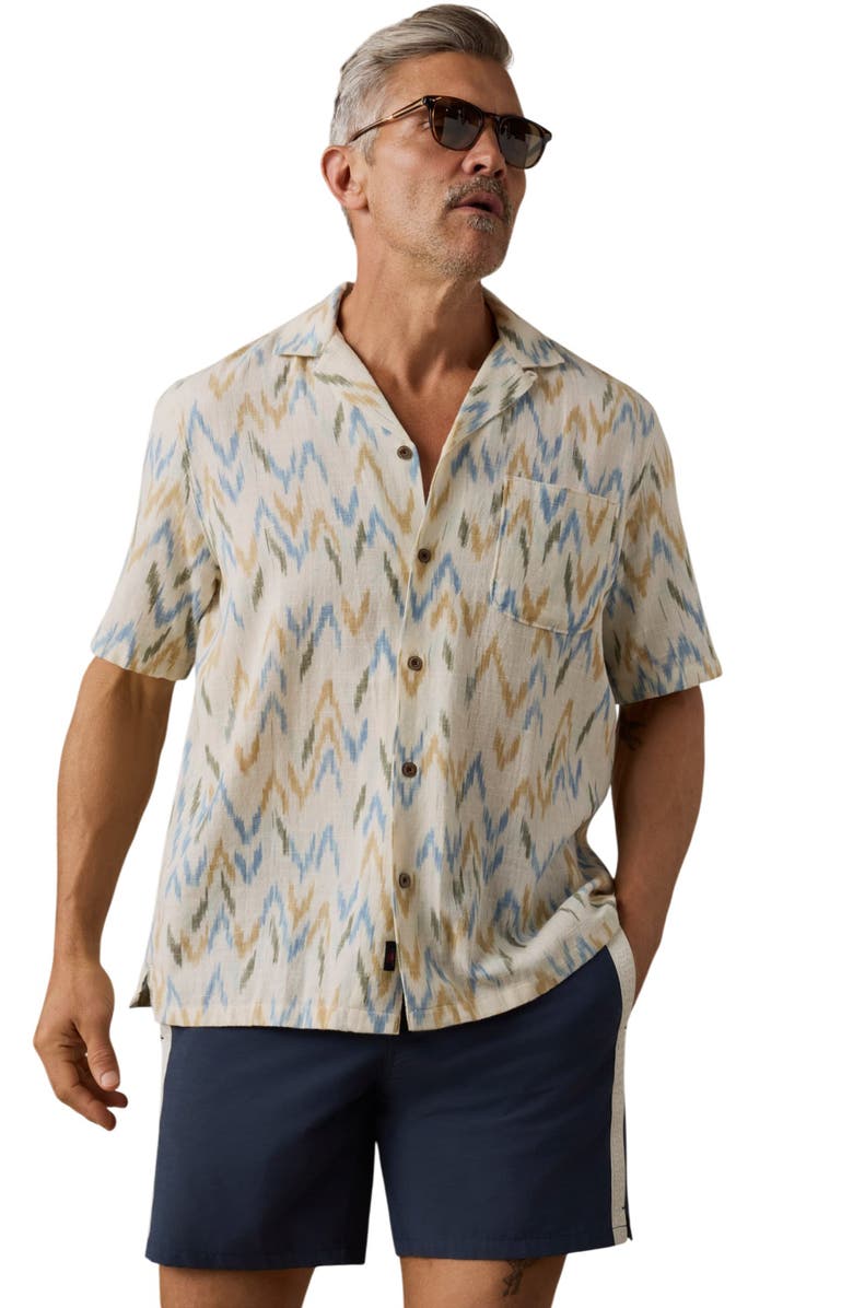 Faherty Organic Cotton Button-Up Camp Shirt, Alternate, color, 