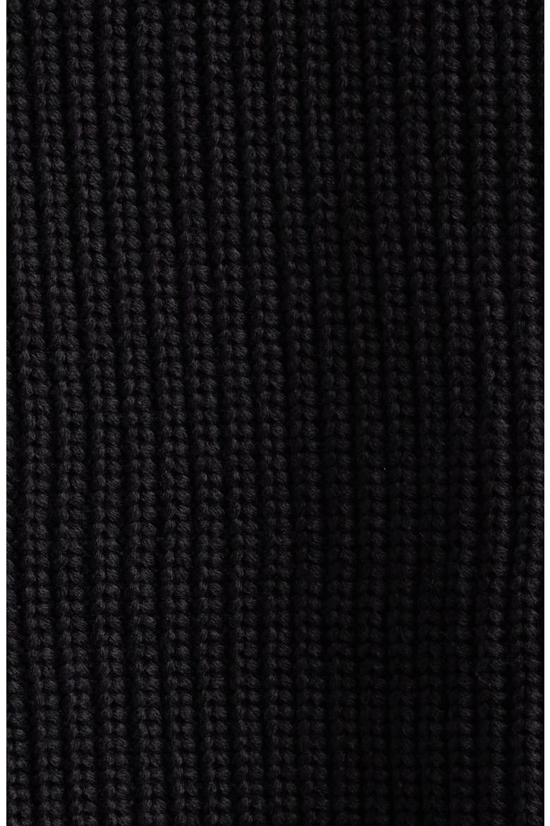 Braided Ribbed Knit Sweater, Alternate, color, BLACK