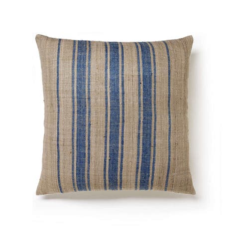 Striped Silk Pillow with Down-Alternative Insert