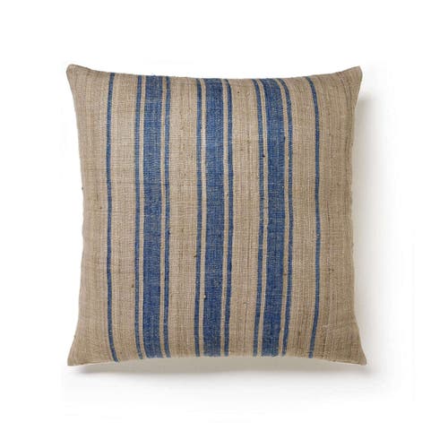 Sustainable Threads Striped Silk Pillow With Down-alternative Insert