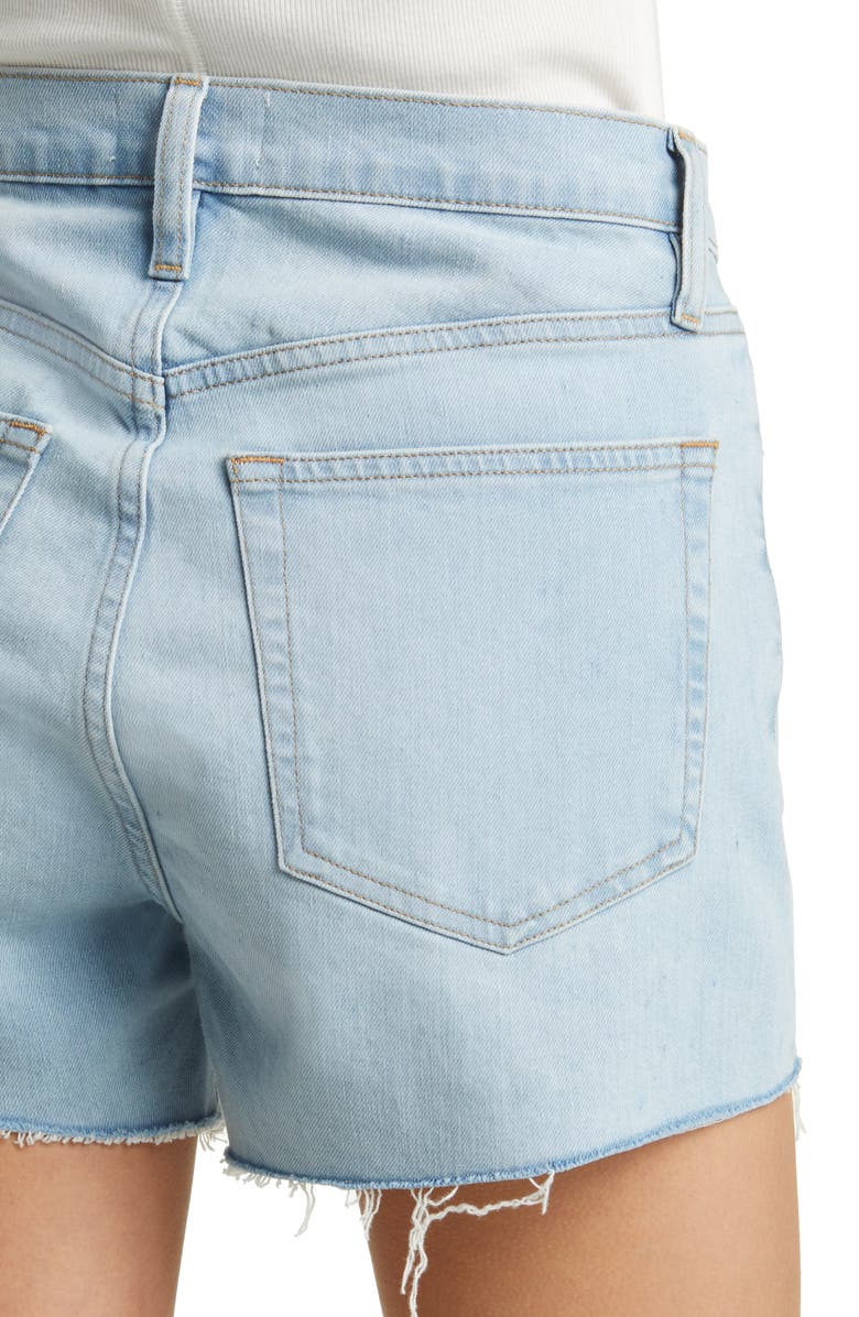 FRAME Le Brigette Raw Hem Denim Shorts, Alternate, color, Soap