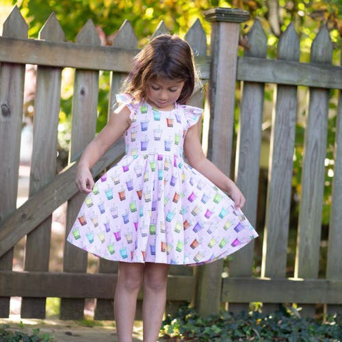 Worthy Threads Girls Racer Back Dress In Boba