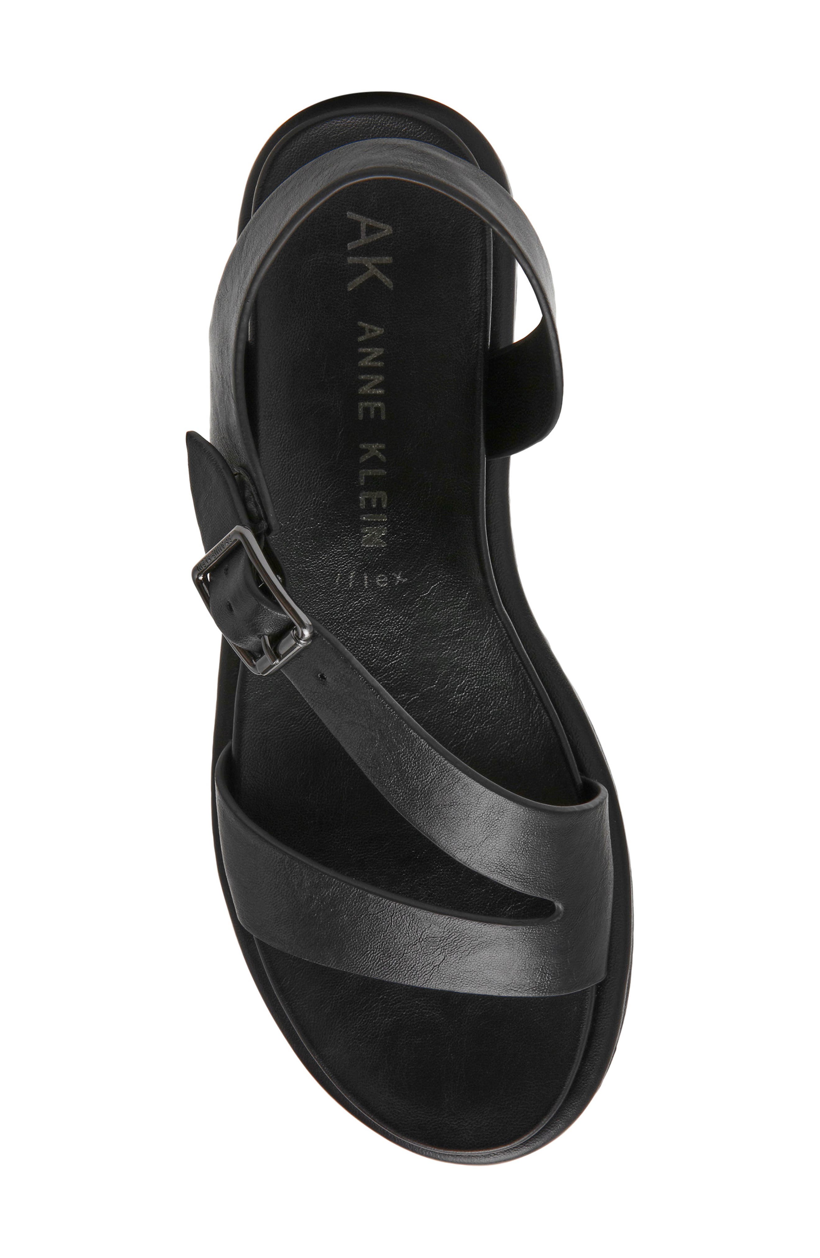 Anne Klein Elzie Sandal, Alternate, color, Black Pu
