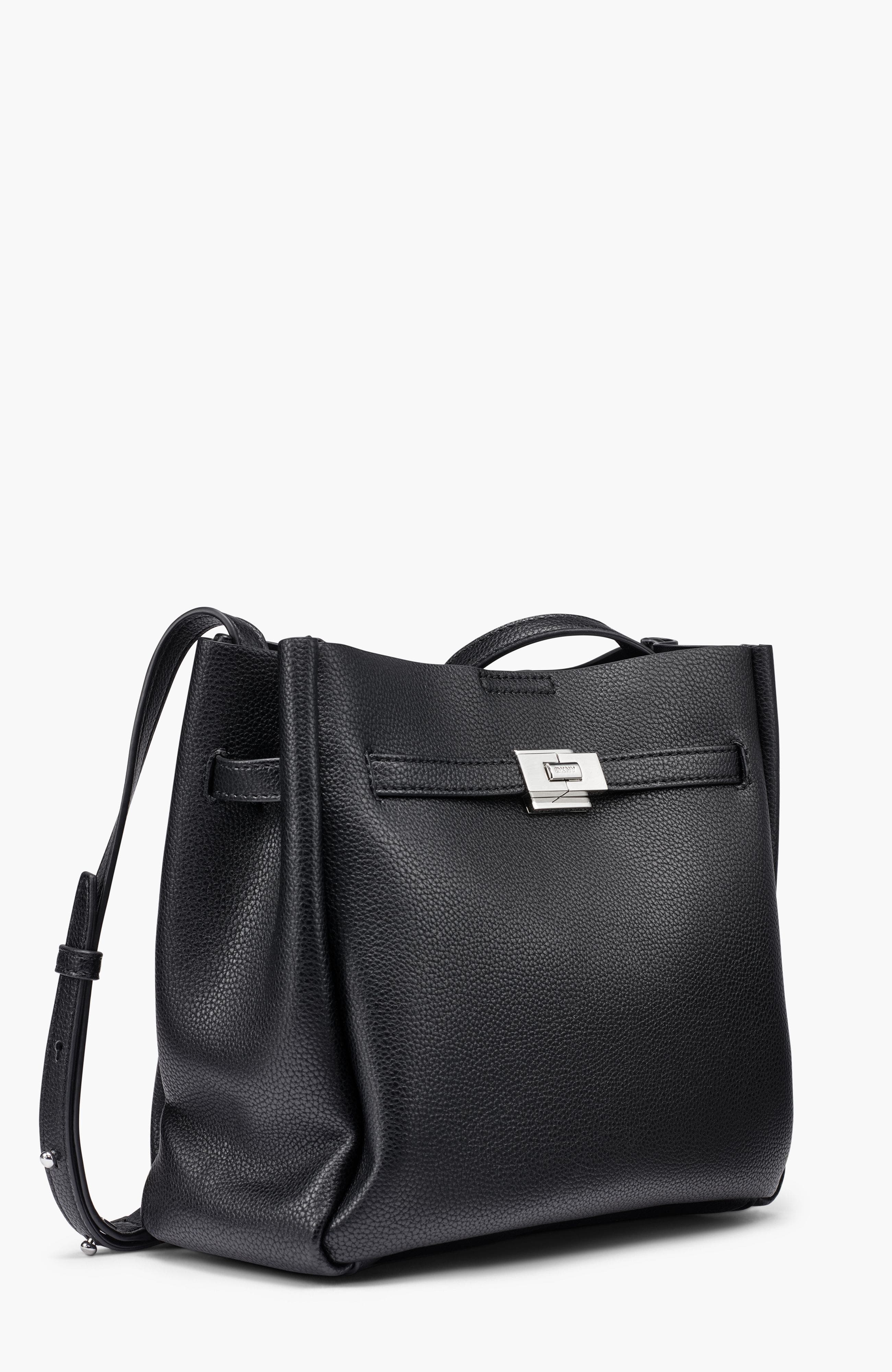 DKNY Bryar Crossbody, Alternate, color, Black/Silver
