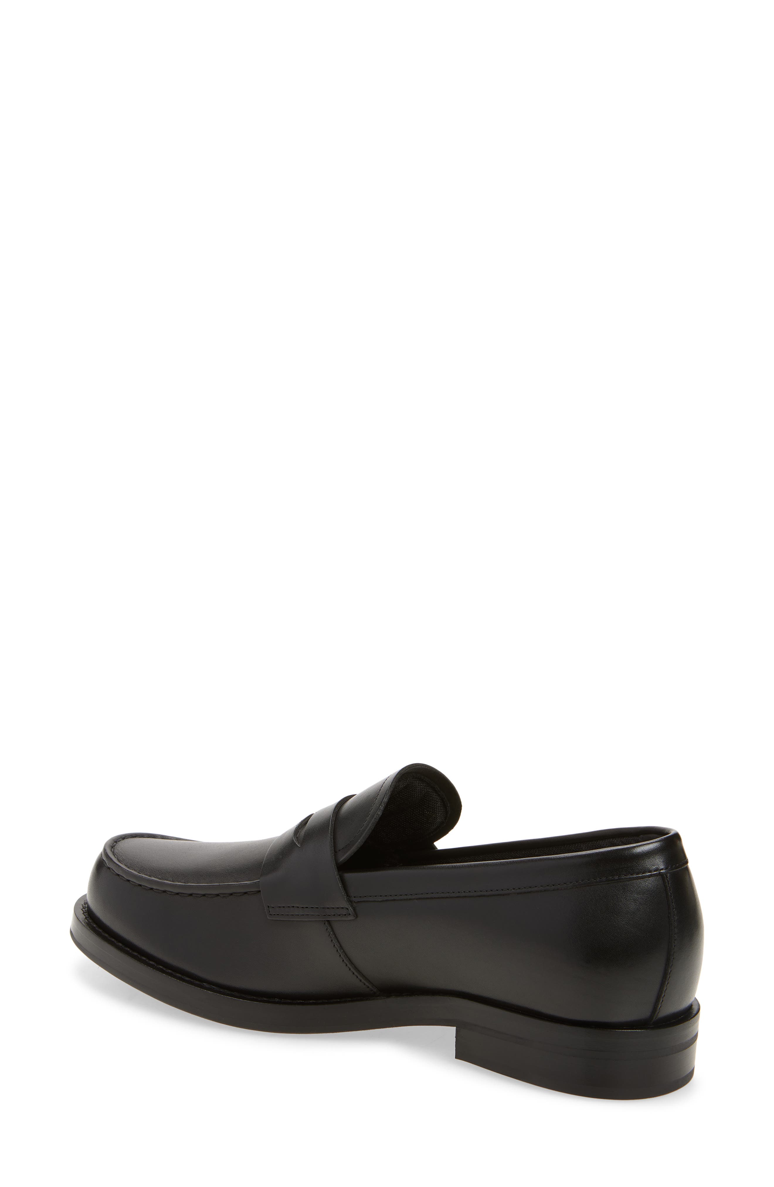 BOSS Dresletic Leather Penny Loafer, Alternate, color, Black