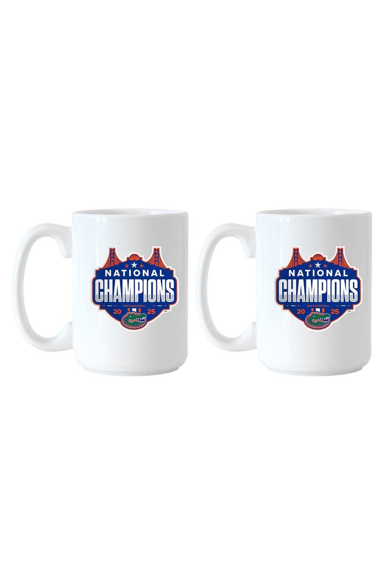 LOGO BRANDS Florida Gators 2025 NCAA Men's Basketball National Champions Two-Pack 15oz. Sublimated Mug Set, Main, color,