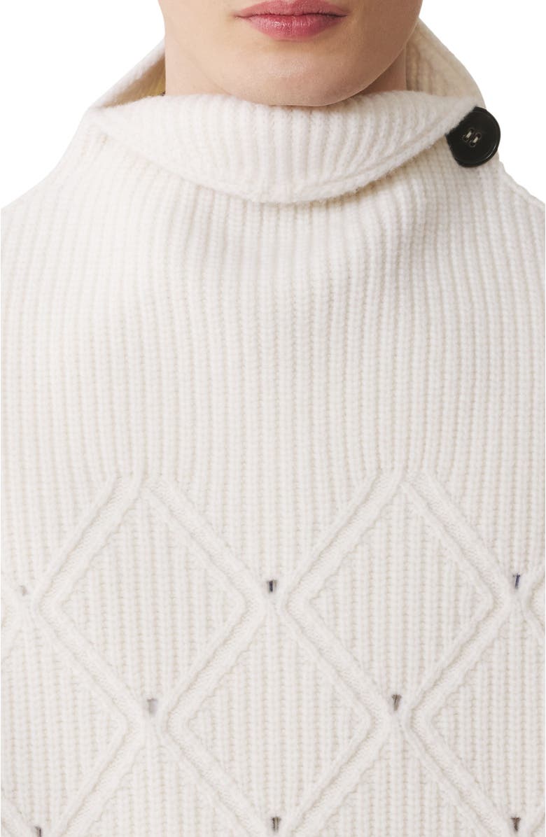 Lanvin Diamond Detail Sleeveless Wool Sweater, Alternate, color, 