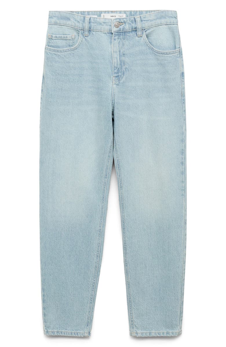 MANGO Comfort High Waist Straight Leg Jeans, Alternate, color, Light Blue
