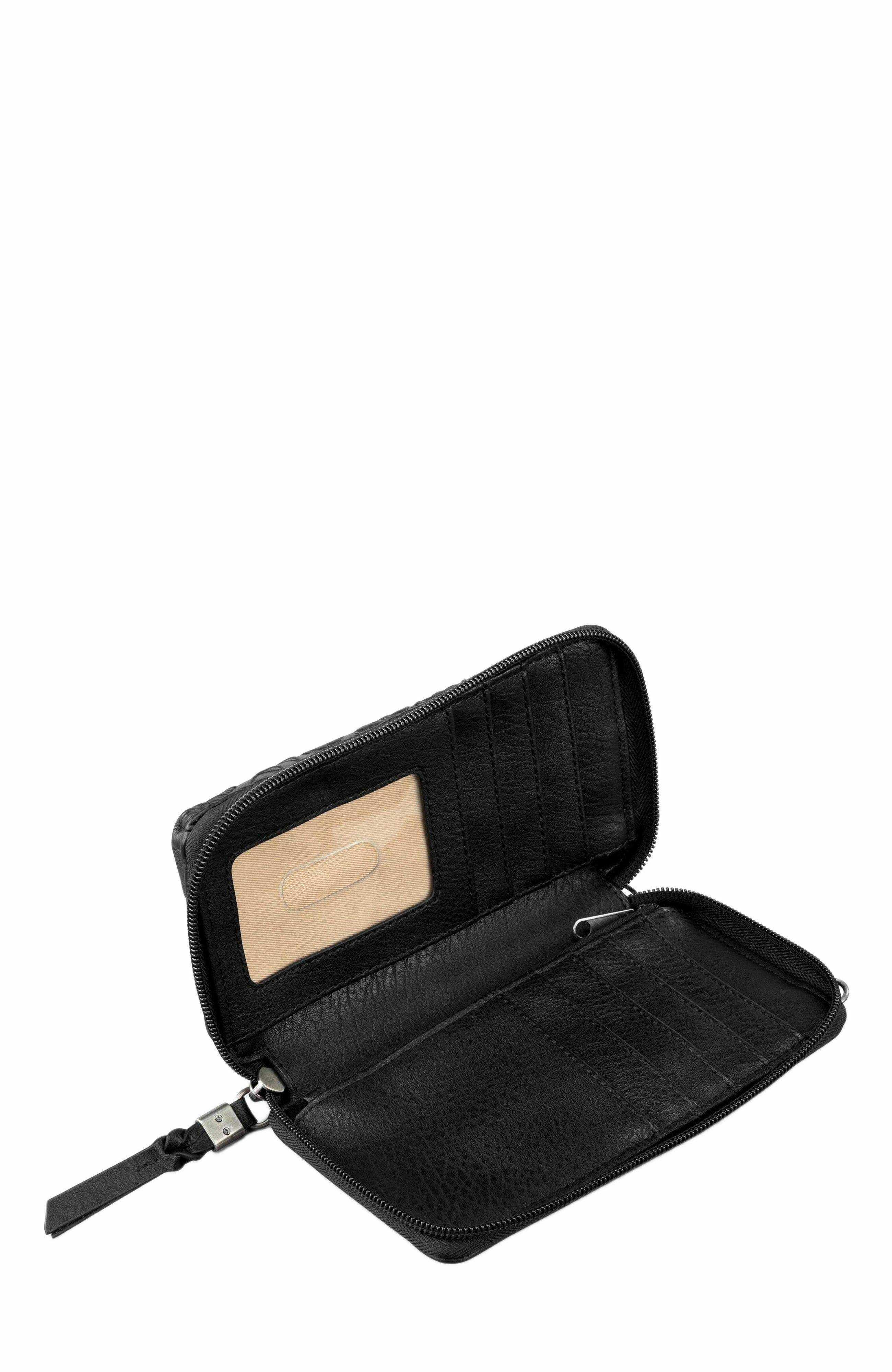 The Sak Silverlake N/S Smartphone Crossbody, Alternate, color, Black Floral Emboss