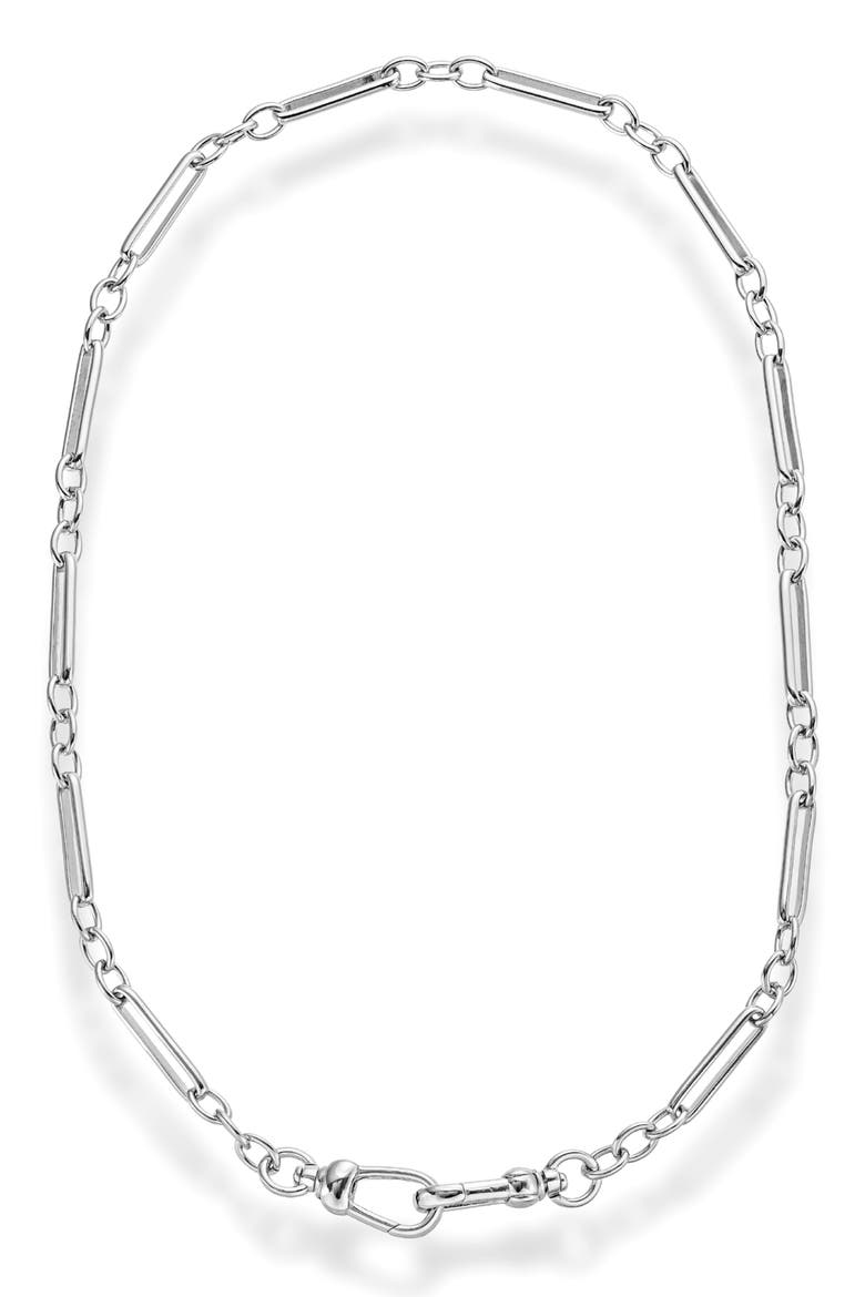 Liam Watch Chain Necklace, Main, color, SILVER