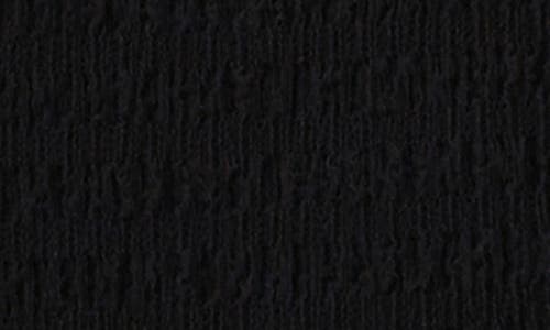Shop Vince Camuto Textured Mock Neck Top In Rich Black