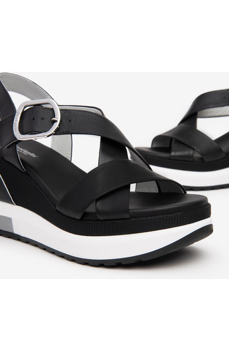 NeroGiardini Sport Wedge Sandal, Alternate, color, Black