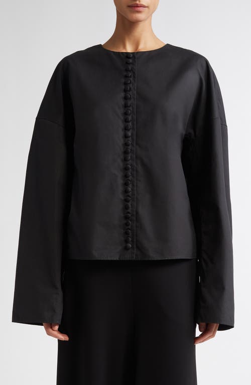 FFORME FFORME FISH OVERSIZED ORGANIC COTTON POPLIN SHIRT JACKET 