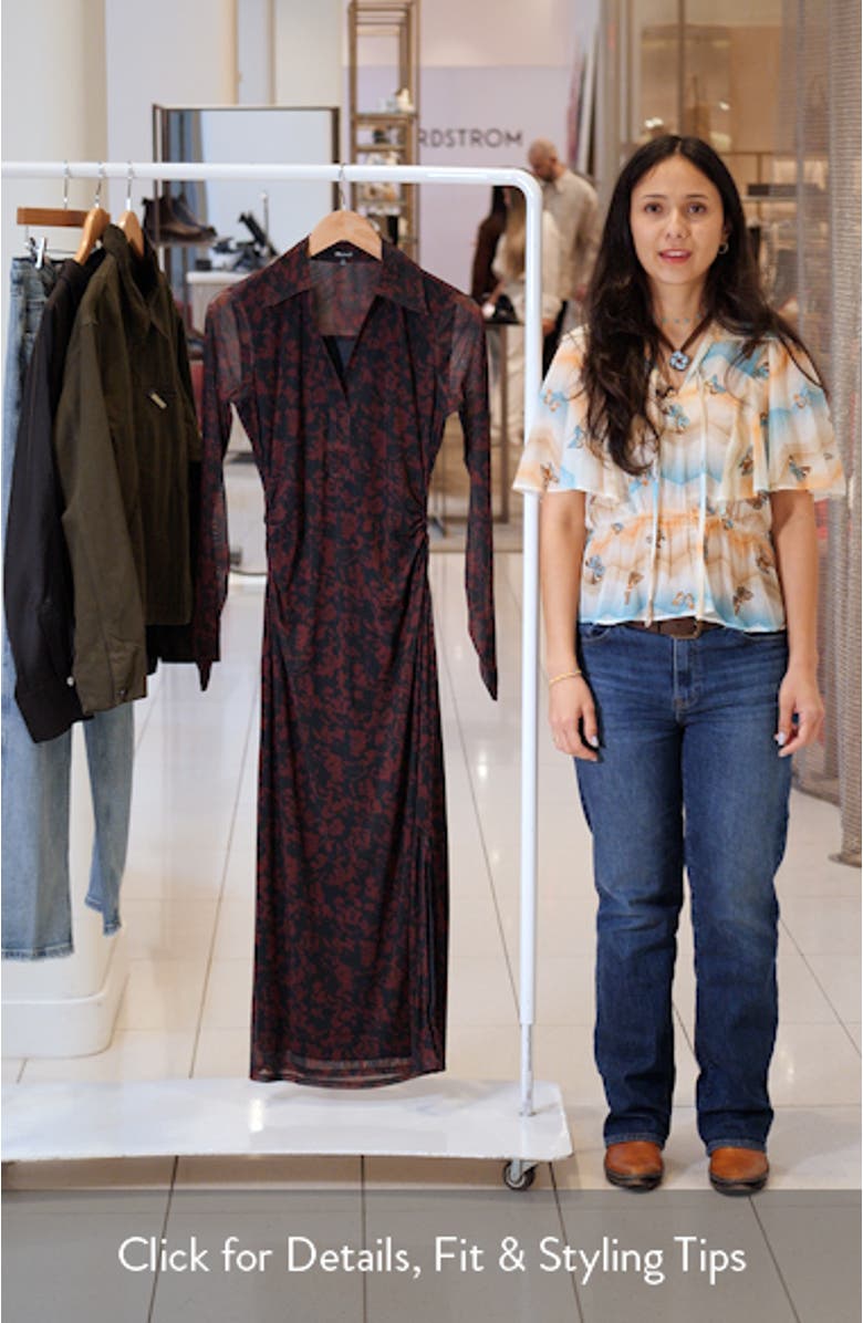 Long Sleeve Polo Midi Dress, sales video thumbnail