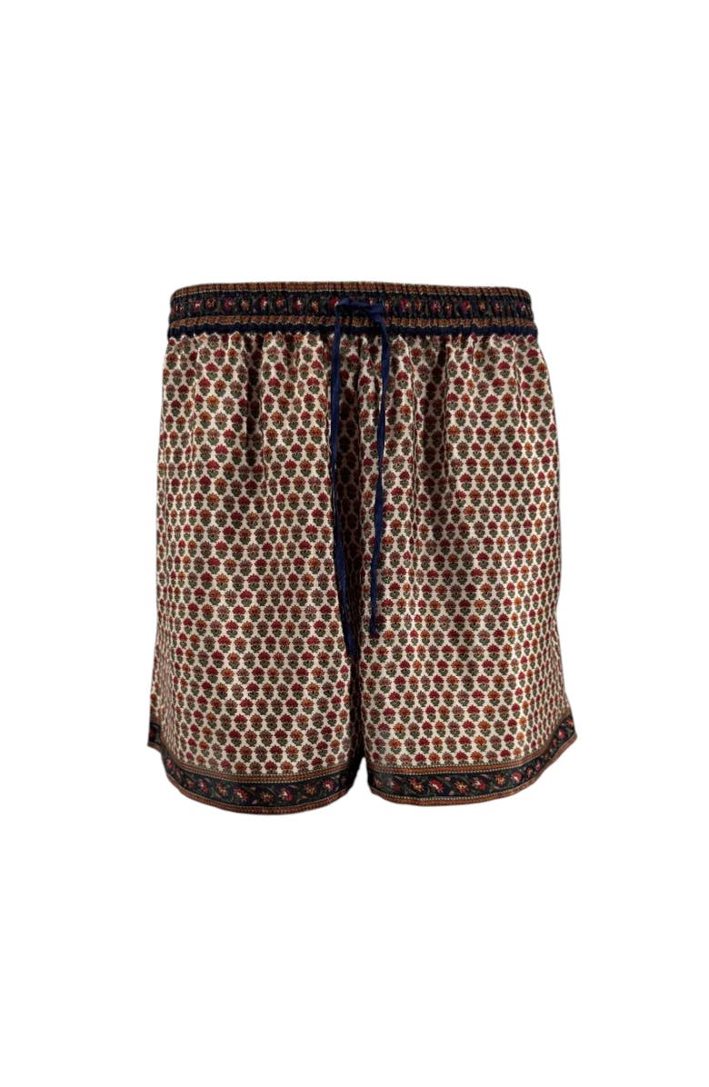 Monzlapur Embossed Botanical Crepe Shorts, Main, color, Copper