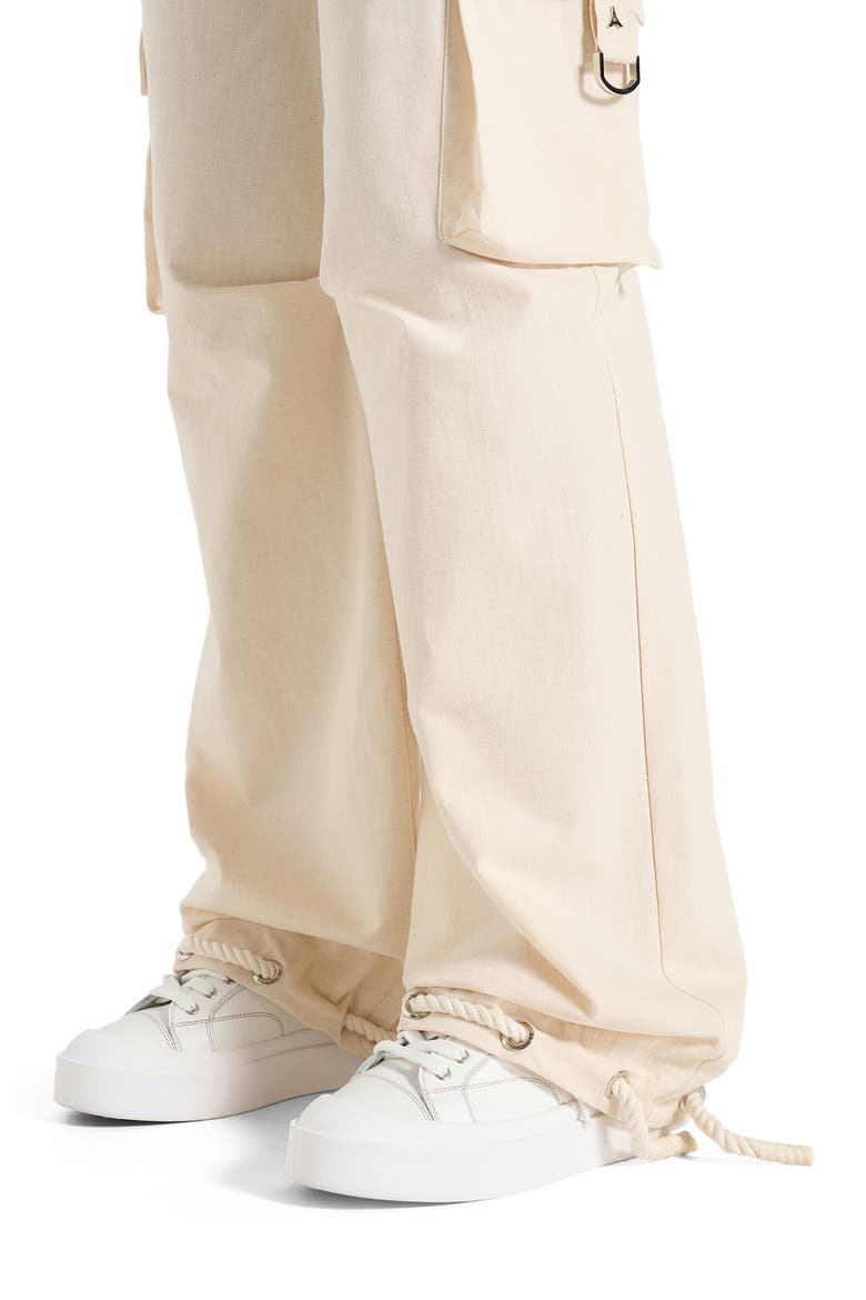 Rosa Ripstop Parachute Cargo Pants, Alternate, color, Cream