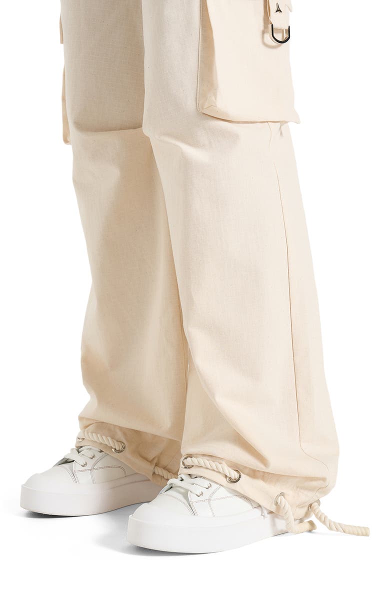 Manière De Voir Rosa Ripstop Parachute Cargo Pants, Alternate, color, Cream