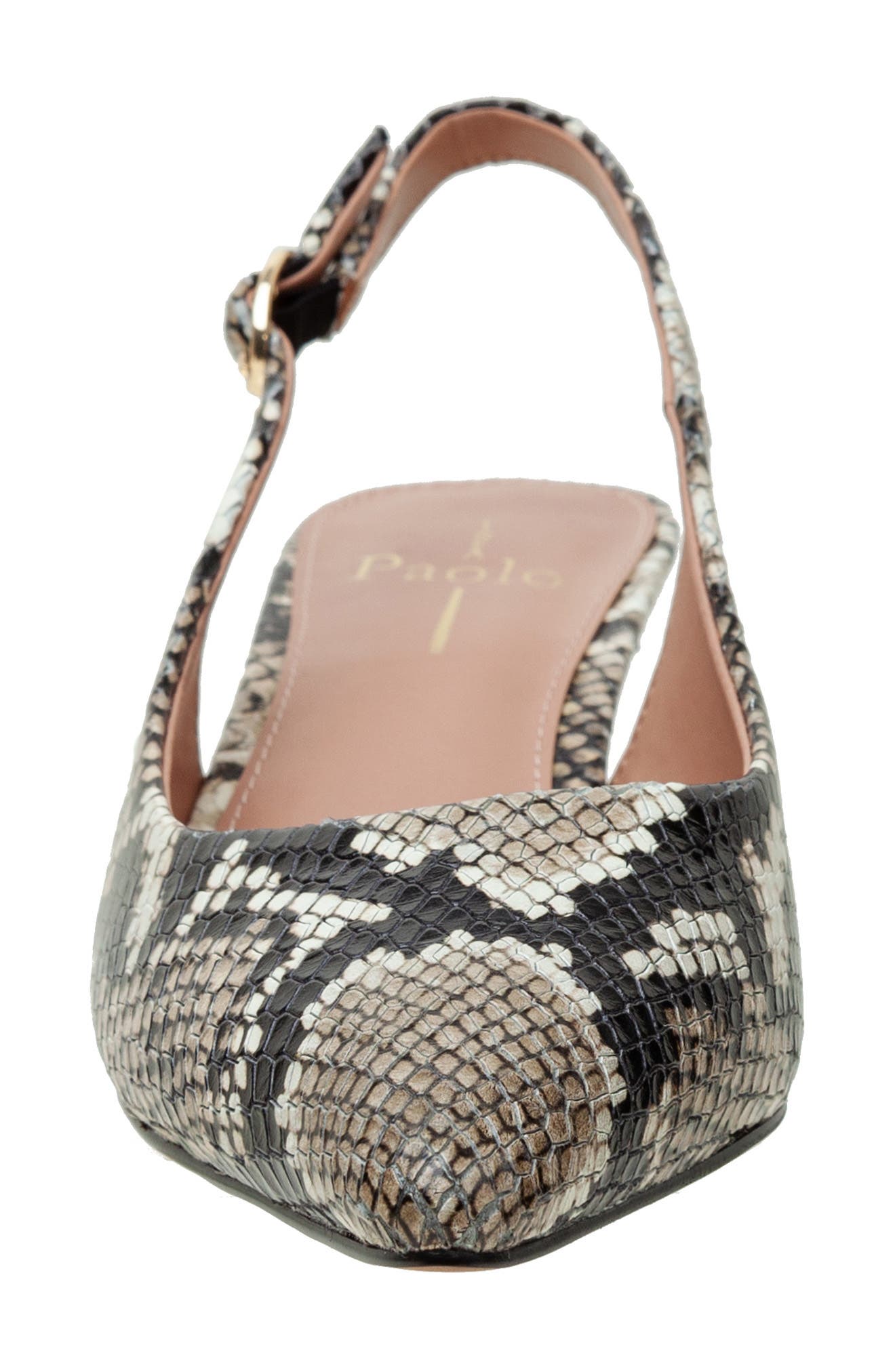 Linea Paolo Cecil Slingback Pointed Toe Kitten Heel Pump, Alternate, color, Natural