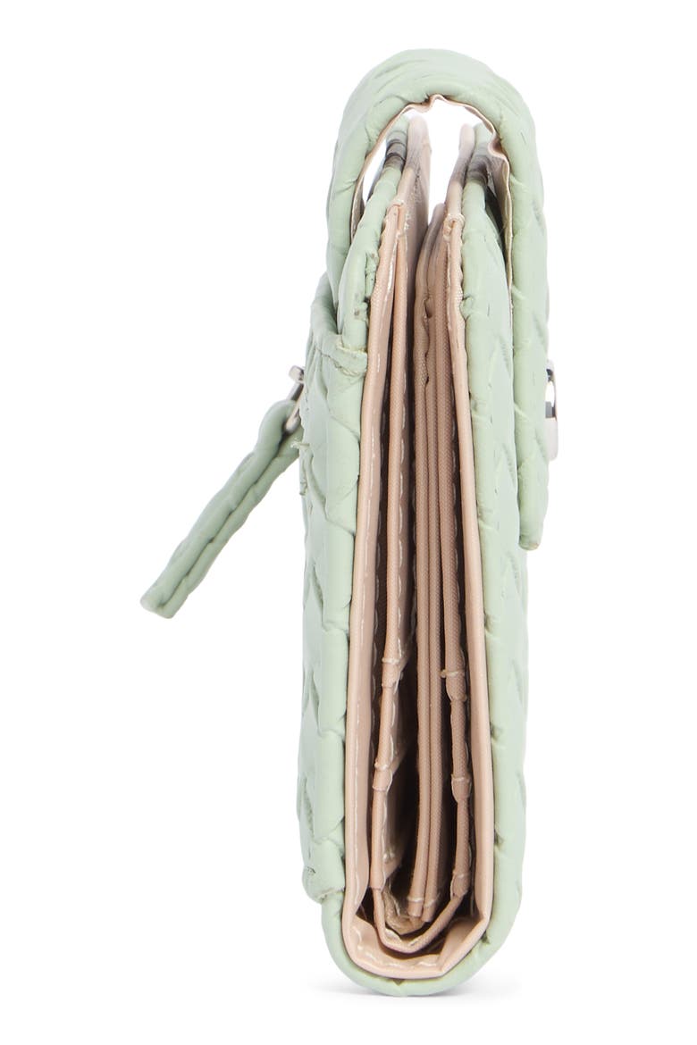 Pixie Woven Snap Bifold Wallet, Alternate, color, THYME WOVEN