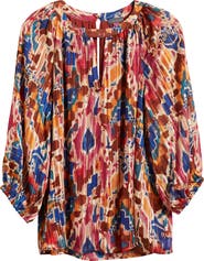 Vince Camuto Metallic Keyhole Neck Top