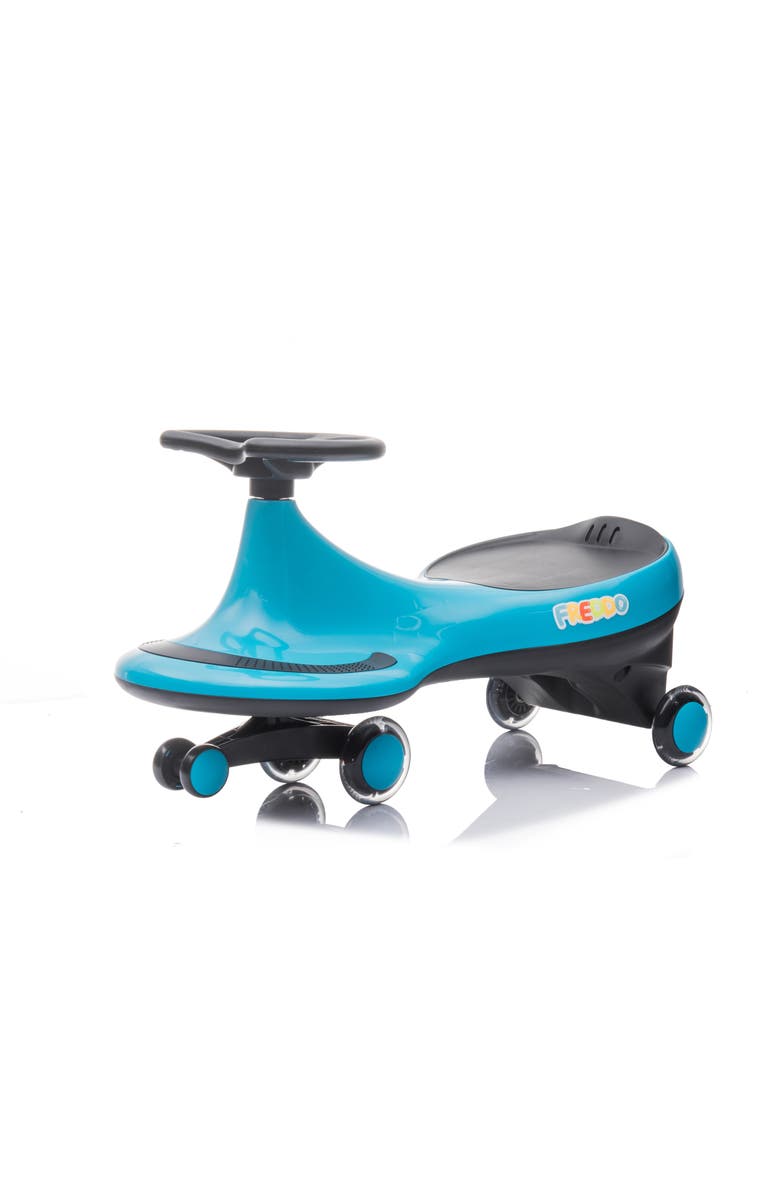 FREDDO Swing Car with Flashing Wheels, Main, color, Blue