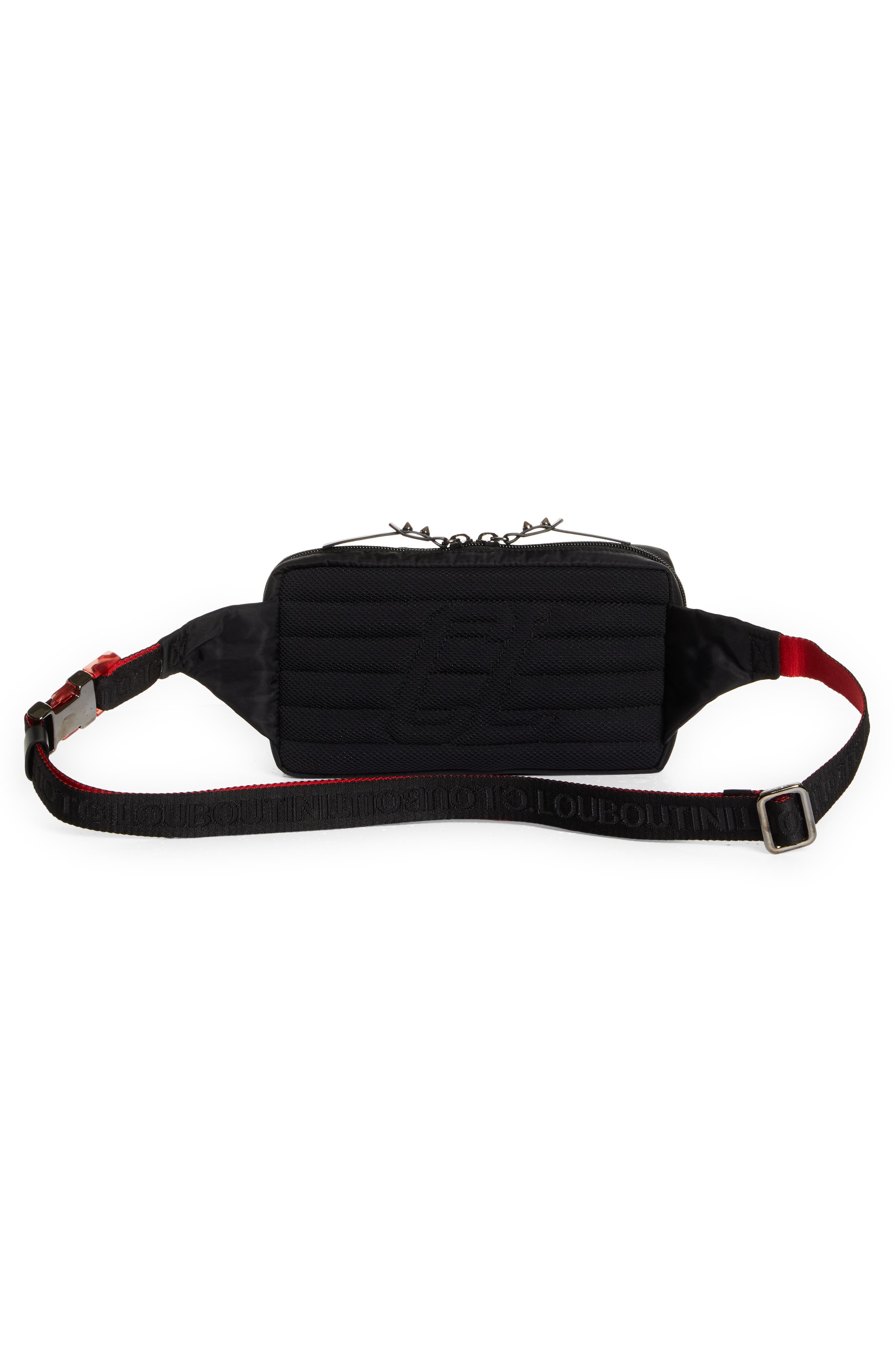 Christian Louboutin Loubideal Canvas & Rubber Belt Bag, Alternate, color, 