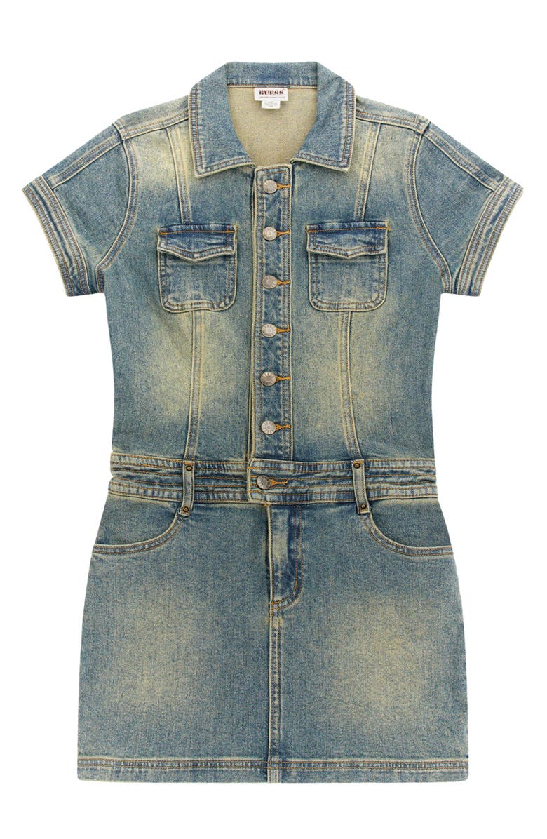 GUESS Denim Minidress, Alternate, color,