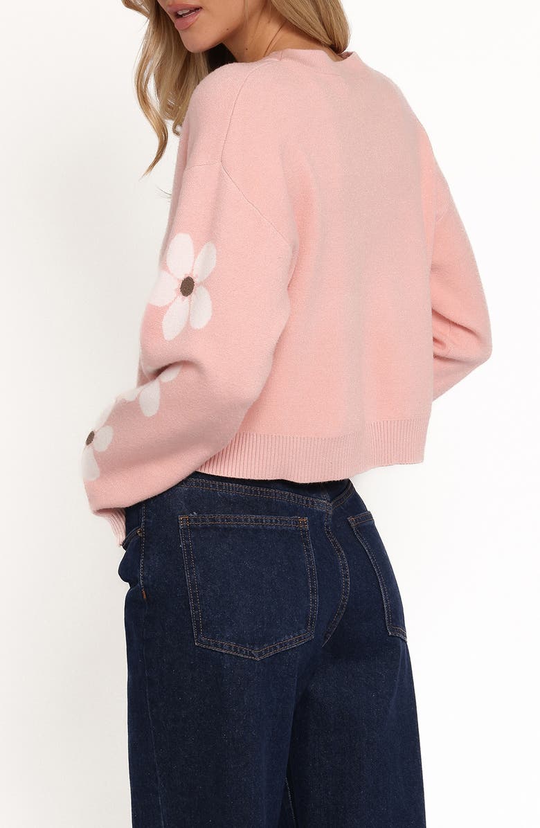 Petal & Pup Lantana Flower Sleeve Crop Cardigan, Alternate, color, Pink
