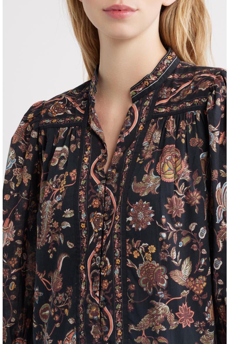 Emily Organic Cotton Minidress, Alternate, color, BOIS PRINT